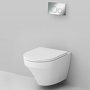 Унитаз подвесной AM.PM Inspire IS49051.501700 белый, безободковый, с инсталляцией купить в интернет-магазине Sanbest