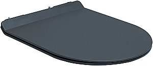 Унитаз подвесной Aquanet Rimless Cetus-GW BL-102N-WHT серый с крышкой микролифт, безободковый купить в интернет-магазине Sanbest