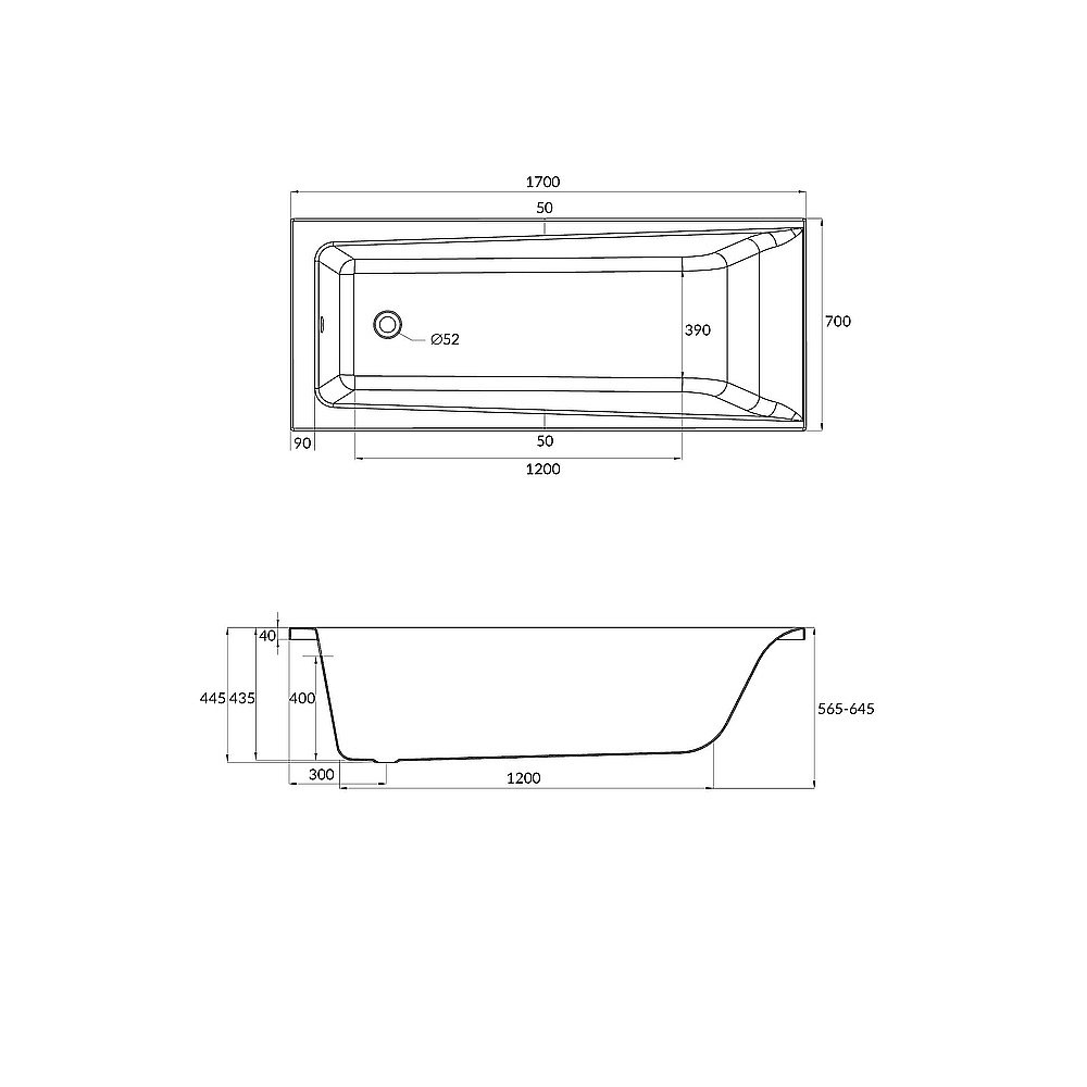 Ванна акриловая Cersanit LORENA 64265 170х70 купить в интернет-магазине Sanbest