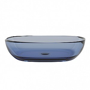 Раковина накладная прозрачная ABBER Kristall AT2805Saphir синяя купить в интернет-магазине Sanbest