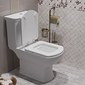 Унитаз-компакт напольный Опадирис Риспекто OS39721 белый, с бачком, с крышкой микролифт купить в интернет-магазине Sanbest