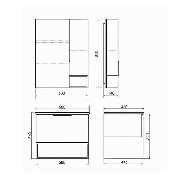 Зеркало Comforty Франкфурт 60 в ванную от интернет-магазине сантехники Sanbest