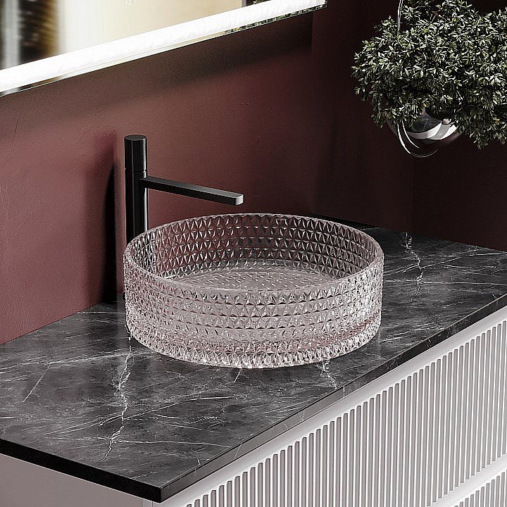 Раковина Ceramica Nova Cristal 36 CN6061 розовая купить в интернет-магазине Sanbest