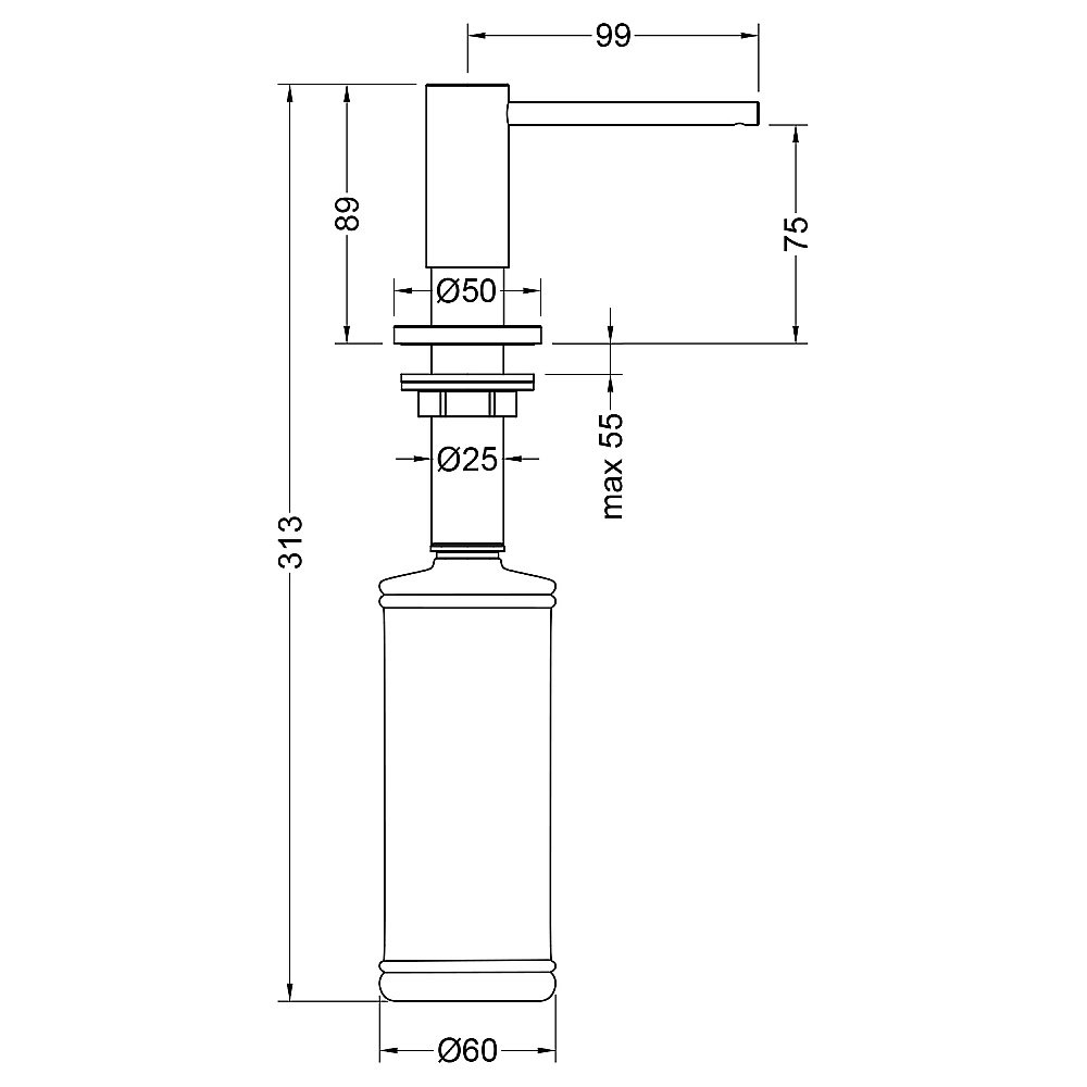 Диспенсер Timo Saona 13139/17 золото матовое купить в интернет-магазине сантехники Sanbest