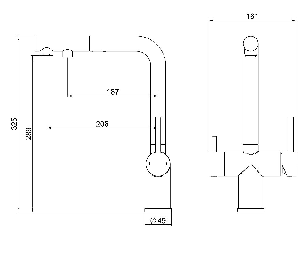 Смеситель для кухни WONZON & WOGHAND WW-88458018-BN брашированный никель купить в интернет-магазине сантехники Sanbest
