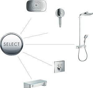 Термостат для душа Hansgrohe ShowerSelect 15763700 купить в интернет-магазине сантехники Sanbest