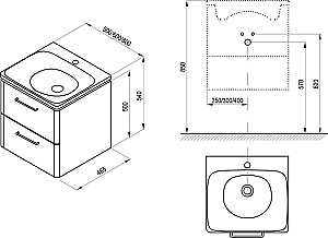 Тумба с раковиной Ravak SD BALANCE II 60 X000001814 белый для ванной в интернет-магазине Sanbest