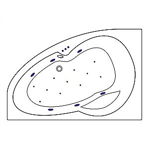 Ванна акриловая EXCELLENT Newa RELAX WAEX.NEL16.RELAX.BR 160x95 белая с гидромассажем купить в интернет-магазине Sanbest