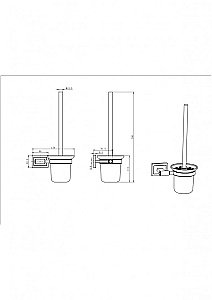 Ершик для унитаза CeramaLux Gamma 12313 хром купить в интернет-магазине сантехники Sanbest