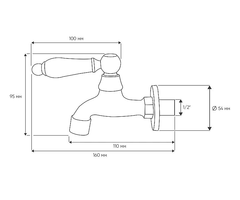 Сливной кран Bronze de Luxe 21988/1 насадка-расекатель купить в интернет-магазине сантехники Sanbest