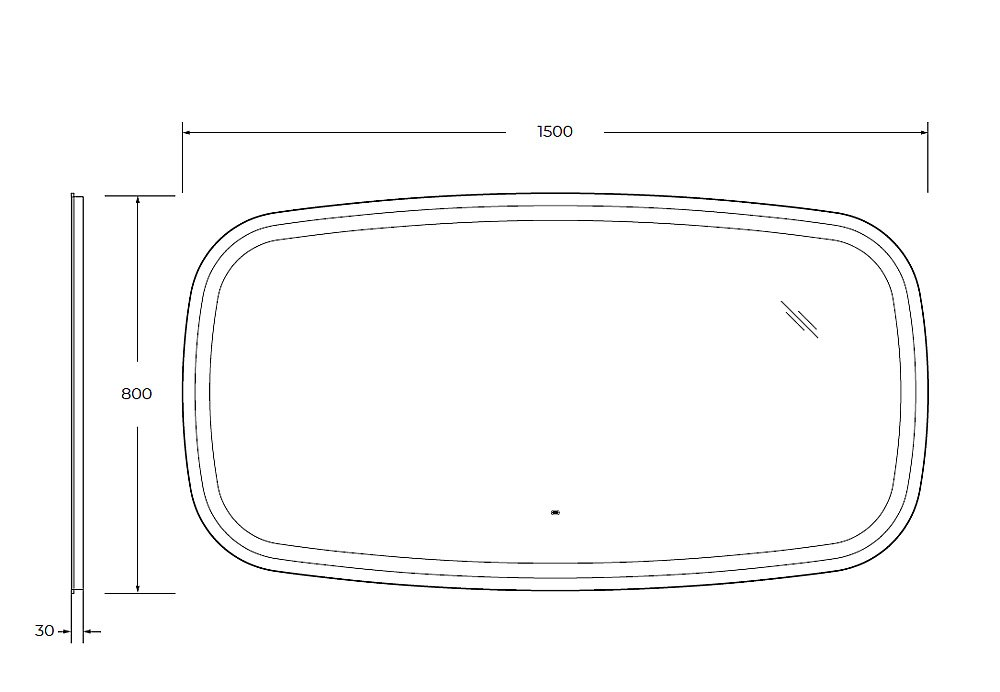 Зеркало с LED подстветкой Cezares MOLVENO CZR-SPC-MOV 150x80 в ванную от интернет-магазине сантехники Sanbest
