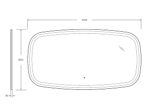 Зеркало с LED подстветкой Cezares MOLVENO CZR-SPC-MOV 150x80 в ванную от интернет-магазине сантехники Sanbest