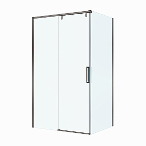Душевой уголок BelBagno SOFT_CLOSE-1-AH-1 120х90 стекло прозрачное/профиль оружейная сталь купить в интернет-магазине Sanbest