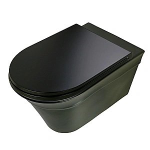 Унитаз подвесной Migliore MONACO 32063, черный матовый, безободковый купить в интернет-магазине Sanbest