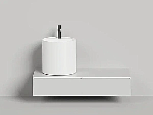 Раковина накладная Salini ARMONIA ROUND TOP 03 S-Sense 130413TG 45 без отверстия под смеситель, белая купить в интернет-магазине Sanbest