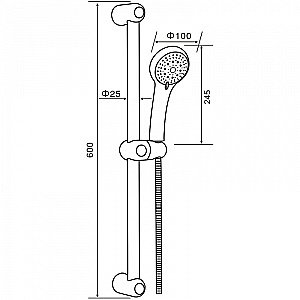 Душевой гарнитур Orange O-Shower OS021 хром купить в интернет-магазине сантехники Sanbest