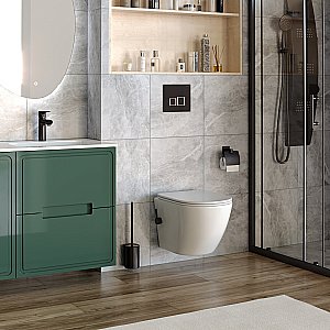 Унитаз подвесной Taliente Amato AM25010+Smnero безободковый, функция биде, с крышкой микролифт, белый купить в интернет-магазине Sanbest