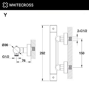 Смеситель для душа WhiteCross Y Y1246GLB матовое золото купить в интернет-магазине сантехники Sanbest