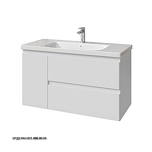 Тумба с раковиной Caprigo Forte 100 два ящика, одна дверь справа/слева, цвет на выбор/эмаль для ванной в интернет-магазине Sanbest