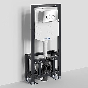 Инсталляция для унитаза WasserKraft Dill 61TLT.010.ME.CH01 с кнопкой хром купить в интернет-магазине сантехники Sanbest