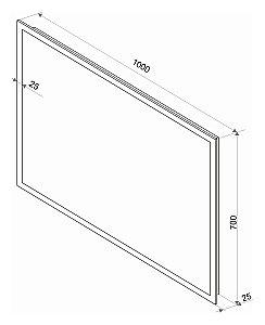 Зеркало Континент Mercury ЗЛП624 100x70 в ванную от интернет-магазине сантехники Sanbest