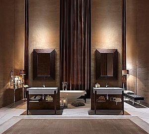 Консоль с раковиной Kerasan Bentley 120 с полкой для ванной в интернет-магазине сантехники Sanbest