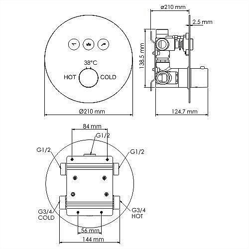Смеситель для душа WasserKRAFT Dinkel 5844 купить в интернет-магазине сантехники Sanbest