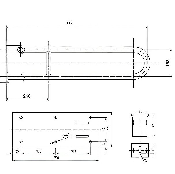 Поручень Bemeta Help 301606324 белый купить в интернет-магазине сантехники Sanbest