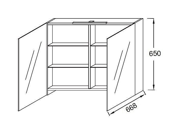 Зеркальный шкаф Jacob Delafon EB787RU-N18 105 белый купить в интернет-магазине сантехники Sanbest