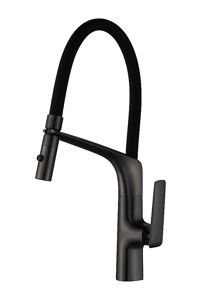 Смеситель для кухни Vincea VKF-115MB черный матовый купить в интернет-магазине сантехники Sanbest