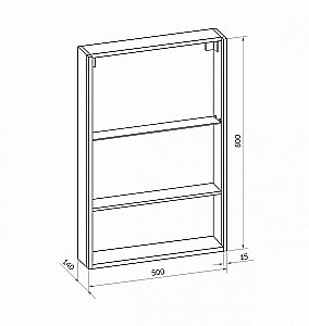 Зеркало-шкаф Art&Max FOGGIA AM-Fog-500-800-1D-R-DS-F-White белый матовый купить в интернет-магазине сантехники Sanbest
