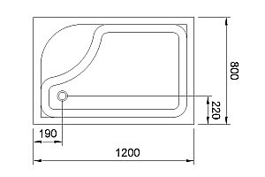 Душевой поддон Royal Bath BP 120х80 купить в интернет-магазине Sanbest