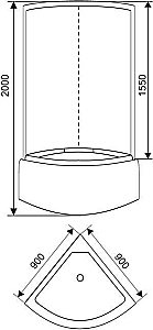 Душевой угол ARCUS AS-302-9 купить в интернет-магазине Sanbest