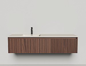 Тумба с раковиной Salini Domino 27D316IN 160 шпон Tabu для ванной в интернет-магазине Sanbest