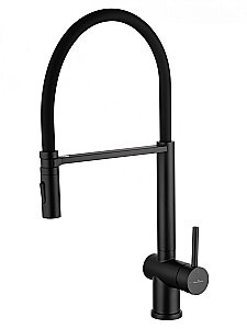 Смеситель для кухни с гибким изливом WONZON & WOGHAND, Черный матовый (WW-88438003-MB) купить в интернет-магазине сантехники Sanbest