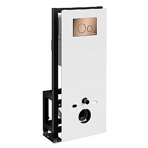 Система инсталляции для унитаза WasserKraft Glan 66TLT.010.ME.WH.RG02 с кнопкой розовое золото купить в интернет-магазине сантехники Sanbest