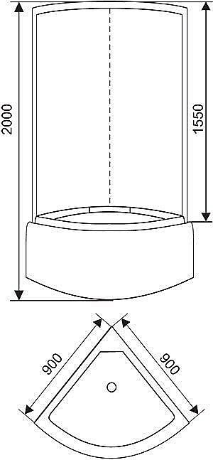 Душевой угол ARCUS AS-302-9 купить в интернет-магазине Sanbest
