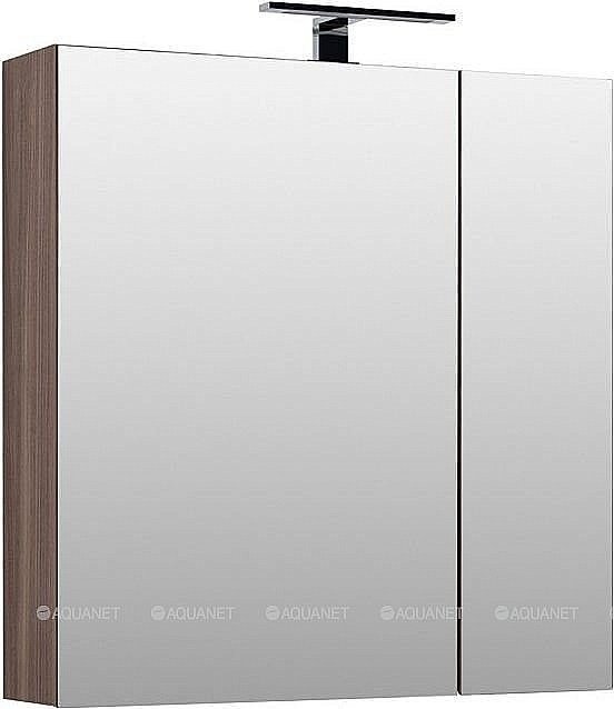 Зеркальный шкаф Aquanet Нью-Йорк 85 орех купить в интернет-магазине сантехники Sanbest