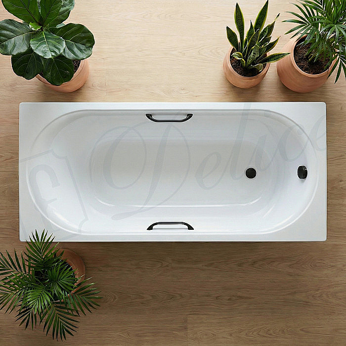 Ванна Delice Dolce DLR330059RB-G 170х75 белая/ручки черные купить в интернет-магазине Sanbest