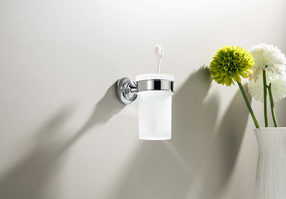 Стакан Aquatek Классик AQ4527CR стекло матовое/хром купить в интернет-магазине сантехники Sanbest