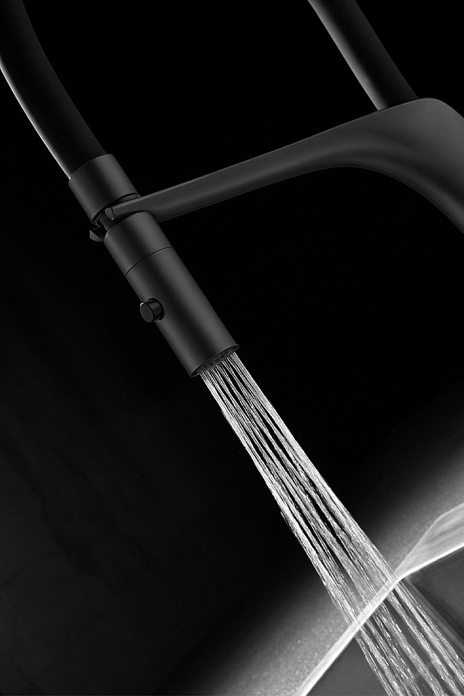 Смеситель для кухни Vincea VKF-115MB черный матовый купить в интернет-магазине сантехники Sanbest