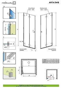 Душевая дверь Radaway Arta DWB 90 купить в интернет-магазине Sanbest