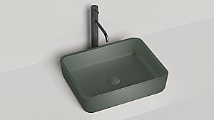 Раковина накладная Salini GLORIA 09 1102209MF 47,5 из искусственного камня S-Stone, матовая, цвет по RAL полностью купить в интернет-магазине Sanbest