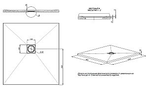 Душевой поддон Allen Brau Priority 100x90 8.31004-AM антрацит купить в интернет-магазине Sanbest