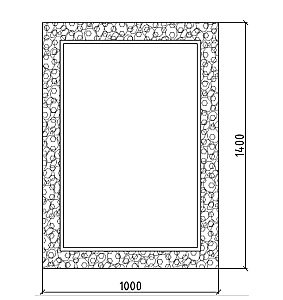 Зеркало Boheme Розочки 100 Серебро в ванную от интернет-магазине сантехники Sanbest