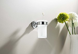 Стакан Aquatek Классик AQ4527CR стекло матовое/хром купить в интернет-магазине сантехники Sanbest