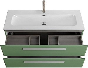 Тумба с раковиной Cezares ECO-CER-N 120 ECO-CER-N-1200-2C-SO-PS-P фисташковый софт для ванной в интернет-магазине Sanbest