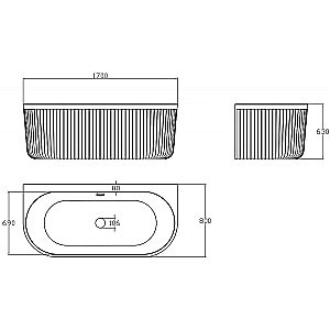Ванна Abber Leipzig 170x80 AM9916 белая матовая купить в интернет-магазине Sanbest
