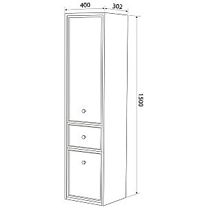 Пенал Iddis Torr 40 TOR40W0i97 белый матовый для ванной в интернет-магазине сантехники Sanbest