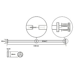 Карниз для ванны Bemeta 150 101120091 хром купить в интернет-магазине сантехники Sanbest